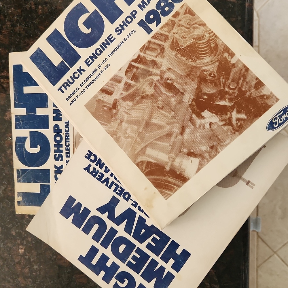 1980 3 Piece Set Ford Light Truck Shop Manual - Body Chassis Electrical